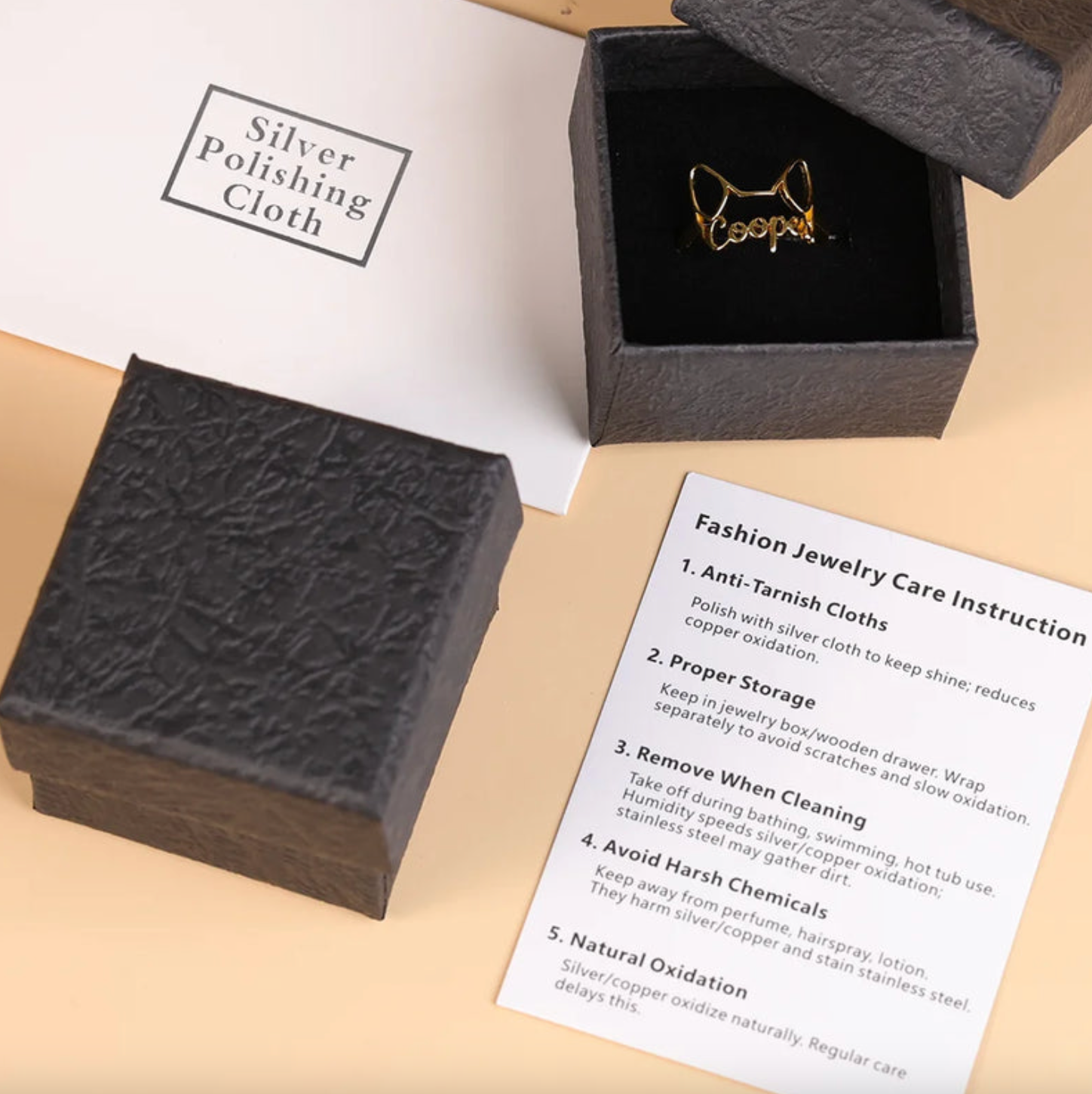 Cute Minimalist Dog Shaped Jewelry For Dog Lovers Dog Mom - Personalized Pet Silhouette Name Ring