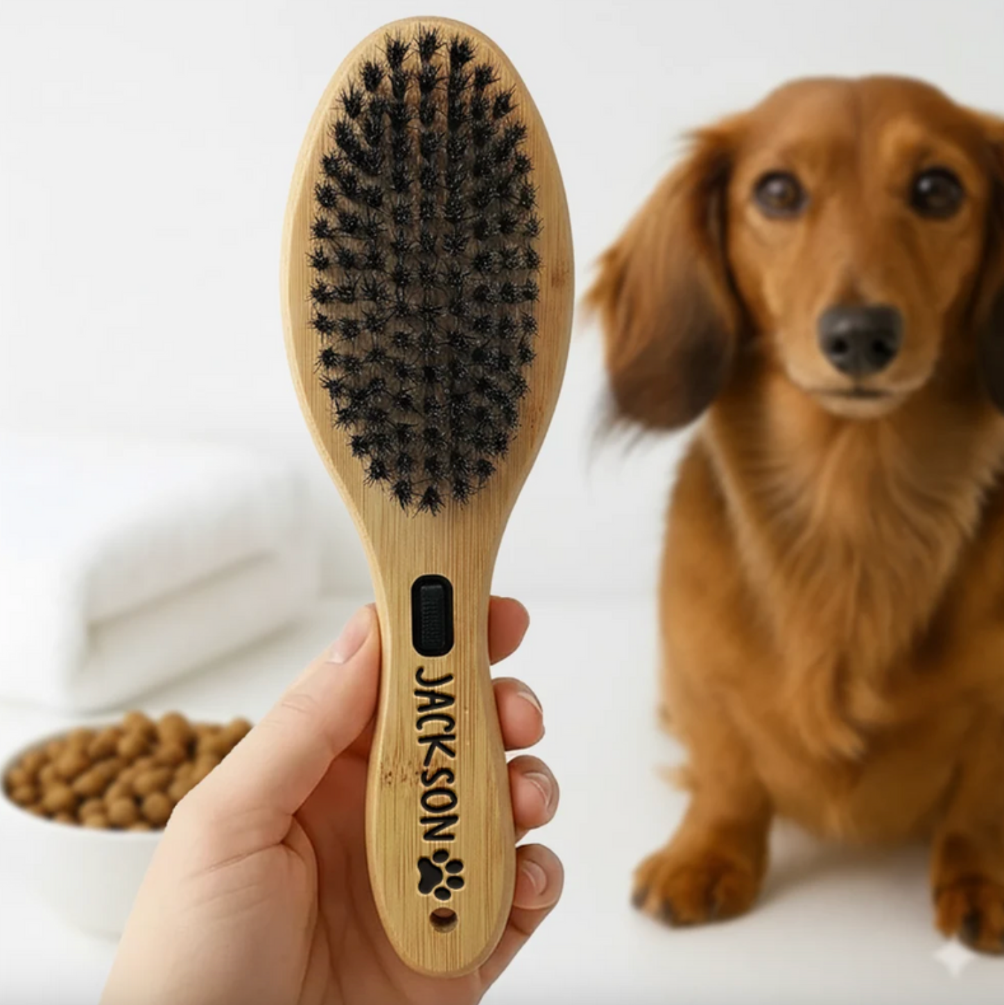 Custom Laser Engraved Name And Icons - Personalized Pet Grooming Set
