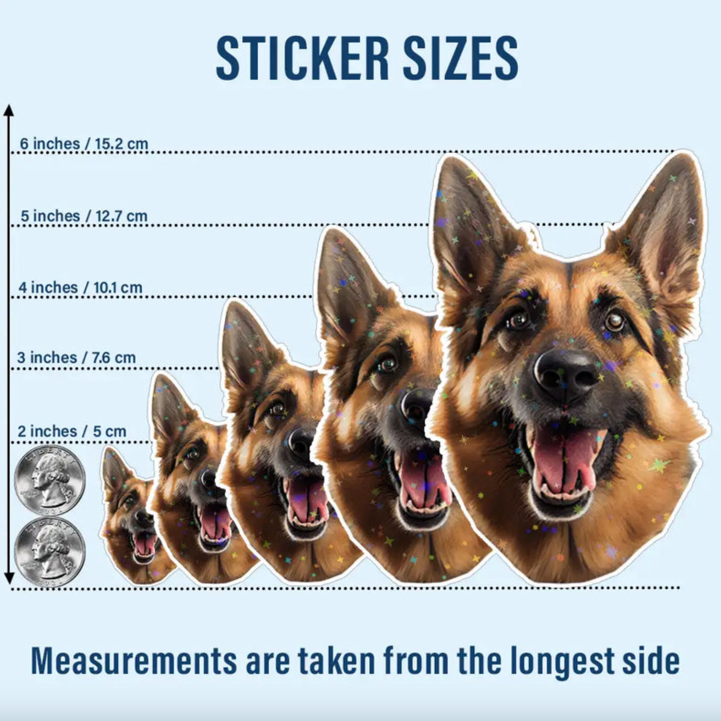 Custom Photo Dog Cat Pet Portrait - Personalized Custom Peel-out Hologram Sticker